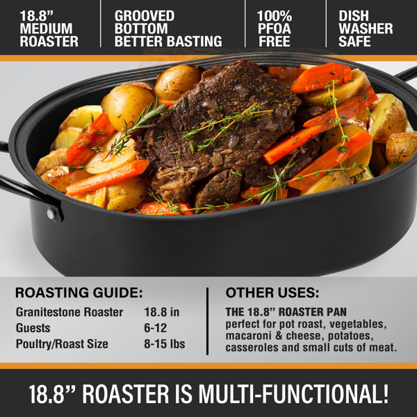 MegaChef 5-Piece 15.75-in Cast Iron Cookware Set with Lid(s