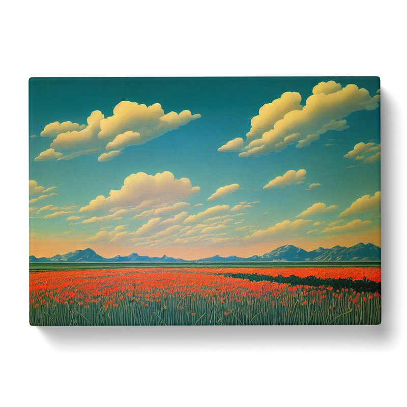 Great Spring Meadow Landscape - Wrapped Canvas, 35cm H x 50cm W x 3cm D