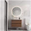 Armoire de salle de bain murale 30 pouces avec lavabo en céramique 2 tiroirs-120855785