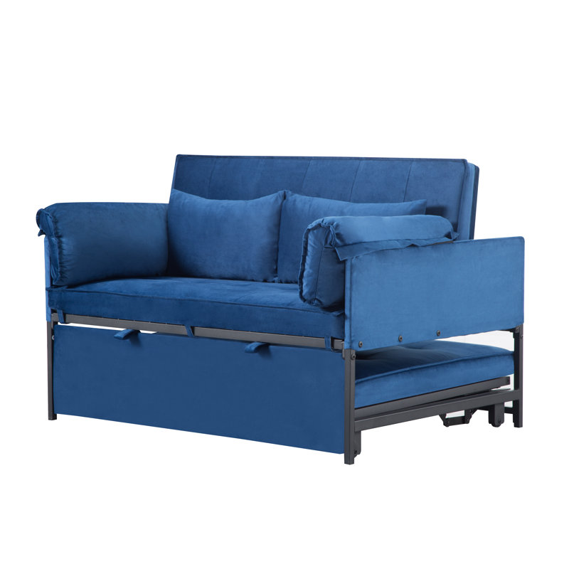 46" pull-out sleeper sofa, Navy Blue
