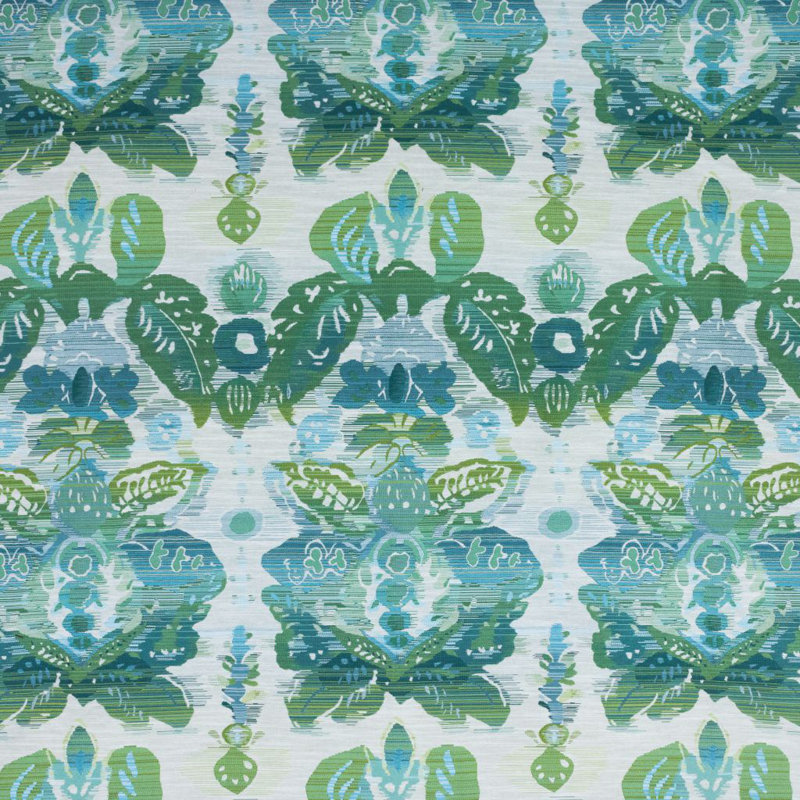 Luxe Waterscape Floral Fabric, Lagoon
