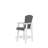 HDPE Bar Chair, Outdoor Tall Adirondack Chairs Set Of 2, Patio Bar Stool Chair With High Back White + Gray, Set Of 2