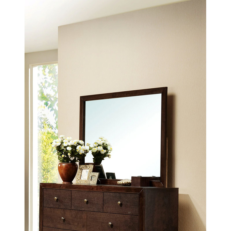 Miroir rectangulaire de chambre à coucher avec cadre, miroir décoratif moderne pour la maison