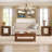 Rustic Wood End Table, 2 Tiered Square Side Table With Storage Shelf, Industrial Sofa Side Table For Living Room, Entrance-230481184
