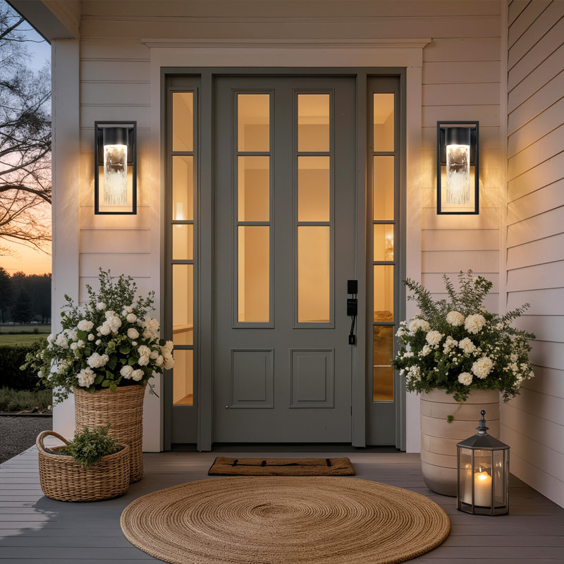 Dusk to Dawn Sensor Outdoor Wall Light, IP65 Waterproof LED Wall Sconce for Yard