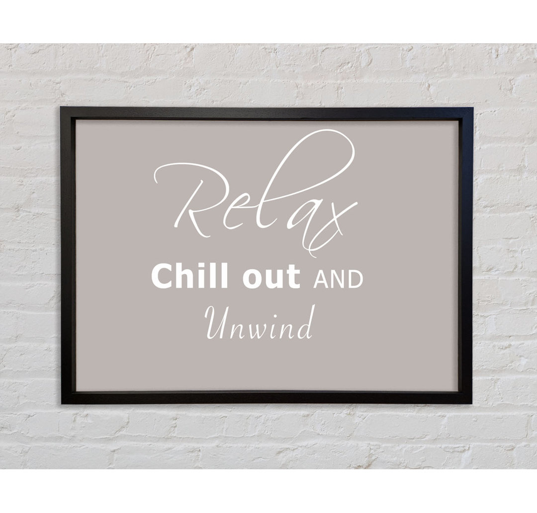 Badezimmer Zitat Relax Chill Out - Druck