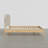 Mid-Century Modern Solid Wood Boucle Upholstered Headboard Bed Frame With USB & Type-C Port-123609751-123609755