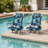 Set Of 2 Portable Folding Backpack Beach Recliner Chairs With 5 Position Adjustable Backrest And Soft Padded Headrest For Beach Poolside Camping Use-611817498