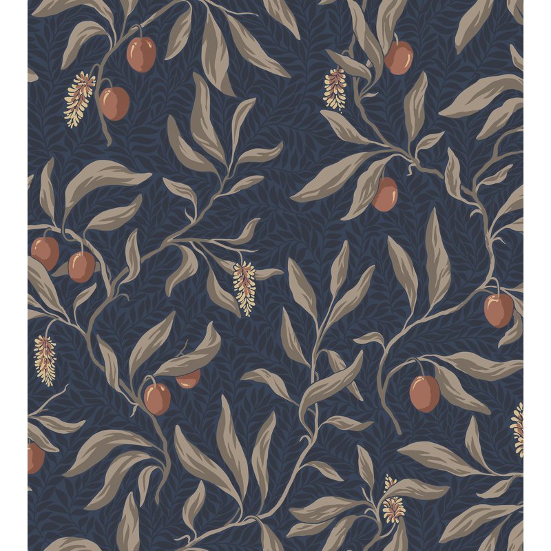Villa Dalaro 2 Floral Wallpaper Roll, Classic Blue