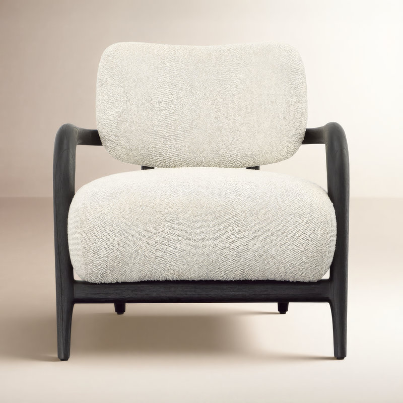 Arcona Boucle Upholstered Occasional Chair, Brown
