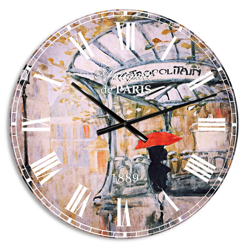 Swigart Love in Paris IV - French Country wall clock, Small