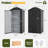 Outdoor Lockable 3 ft. W x 2 ft. D Metal Vertical Storage Shed
