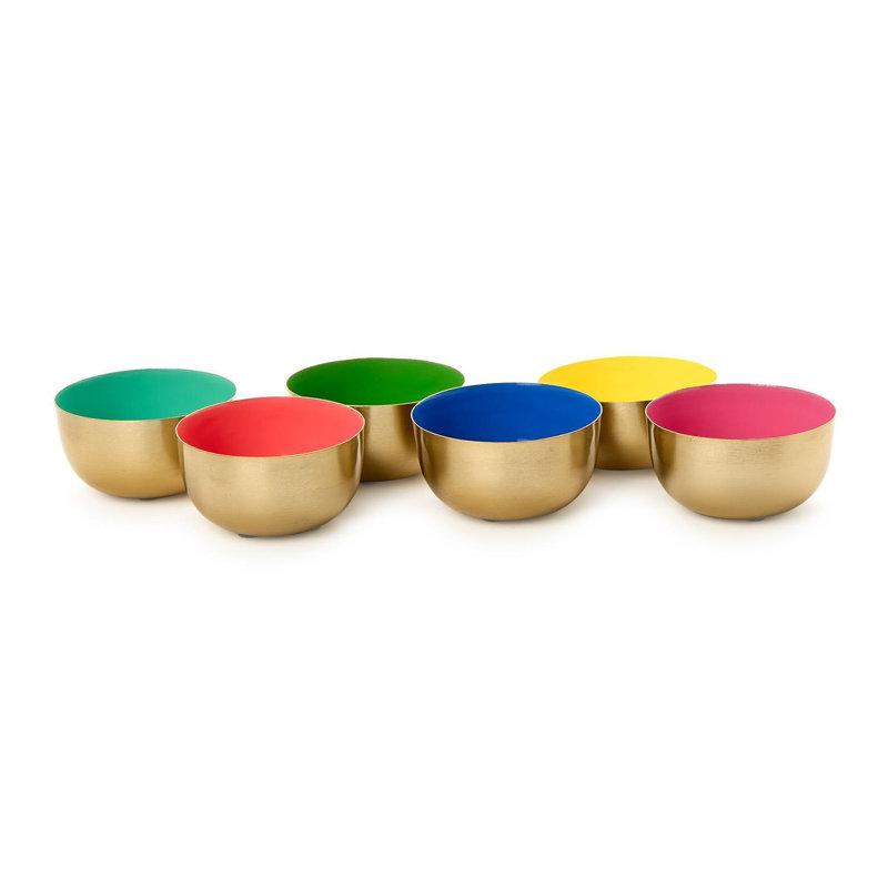 Ensemble de 6 bols en métal émaillés Color Pop