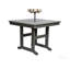 Ensemble de salle à manger de patio carré en PEHD gris avec table et 4 chaises Adirondack