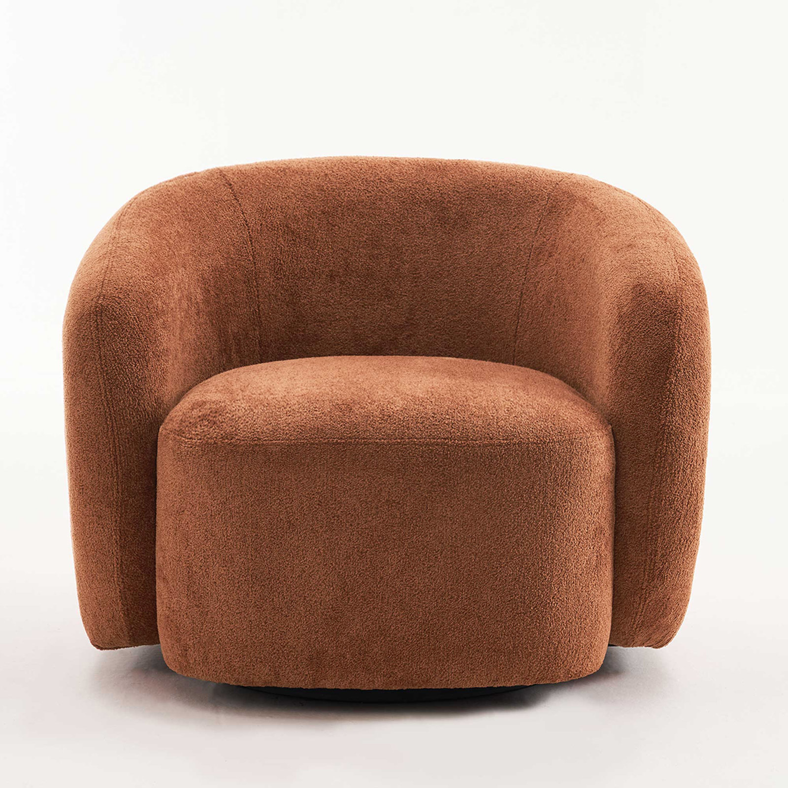 Munehito Swivel Barrel Chair, Orange