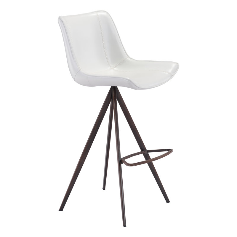 Kasius Barstool (Set Of 2), White/Walnut