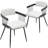 Modern Upholstered Dining Chairs With Backrest And Armrest, With Metal Frame, For Dining Room/Living Room-1660782364-1660782365