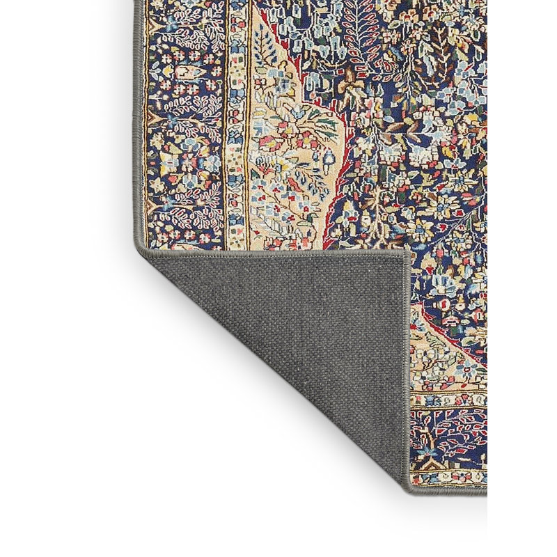 Tapis beige/noir traditionnel, Rectangle 2 pi x 5 pi