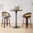 Swivel Faux Leather Cushion Rattan Back Counter & Bar Stools-215557214-215557213