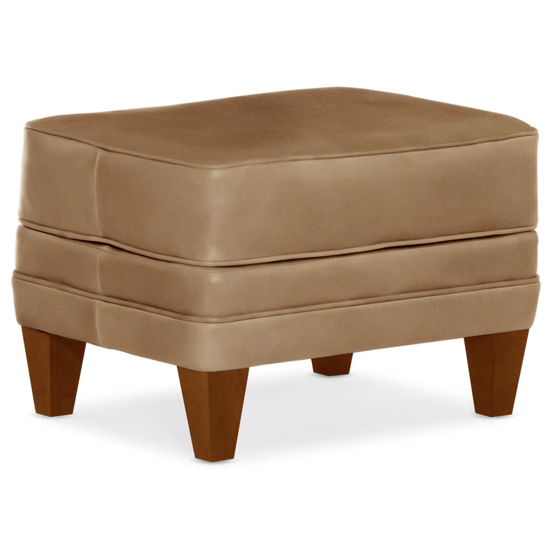 Willow Upholstered Ottoman, New Classiques, Aline Fumo Genuine Leather