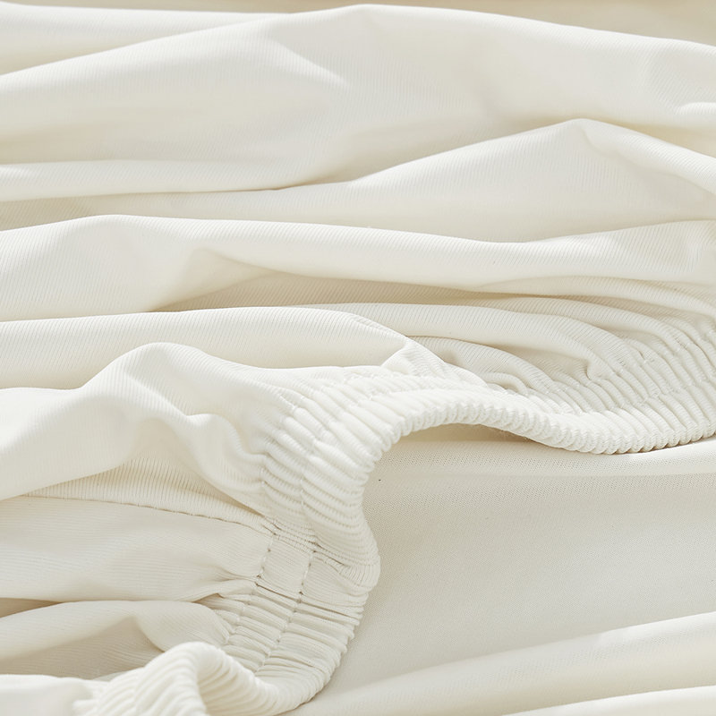 Cooling Fitted Sheet Twin with Pillowcase, Q-Max Cooling Fabric, Silky Smooth, Ivory