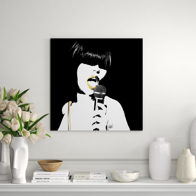 Glam Rock II Print by Kelli Ellis, Gild Gold and Silver, 47" H x 47" W