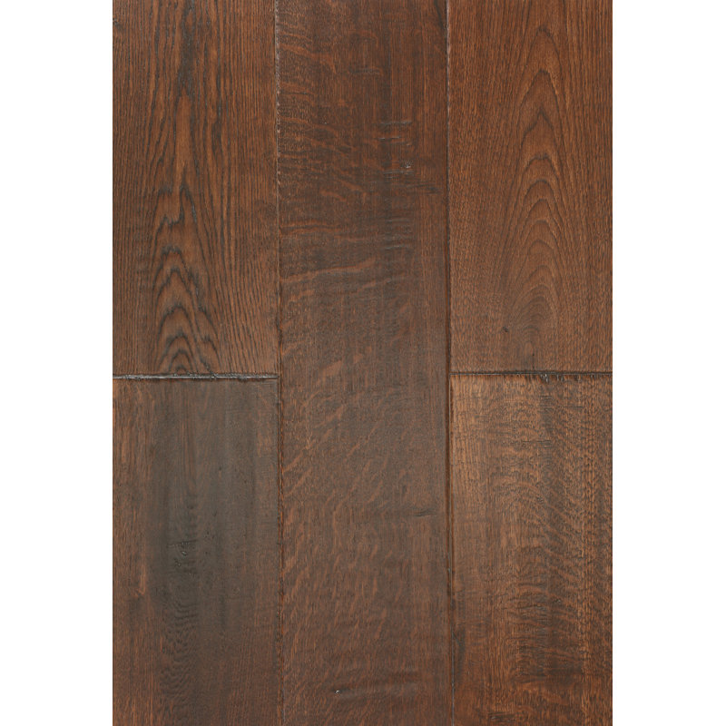 Planchers de bois franc d'ingénierie Sango Premier - Chêne européen - Longueur aléatoire en forme de main, boîte, Châtaignier