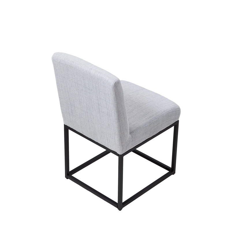 51.5cm H Upholstered Side Chair, Grey, Grey