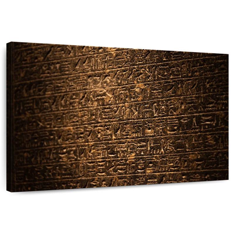 Motif de hiéroglyphes de pierre Keiri, H 8 po x l 12 po