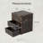Lannigan Vintage Storage Chest with Buckle Hinged Top, Linen Accent End Side Table