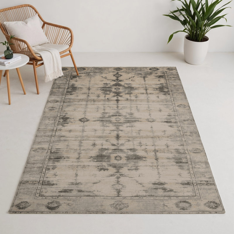 Tapis d'intérieur et d'extérieur surteint beige, Rectangulaire 3 pi x 5 pi