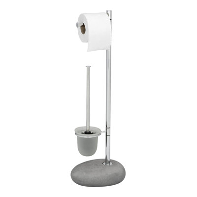 Aalap Free-Standing Toiler Roll and Brush Holder