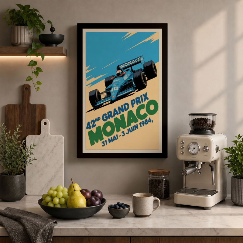 Grand Prix Monaco 1964 Retro - Wrapped Canvas, 18x12 - 45.7 x 30.5 cm, White Border