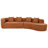 Nargis 2 - Piece 132" Modern Curved Sectional Sofa-262422904-266830434