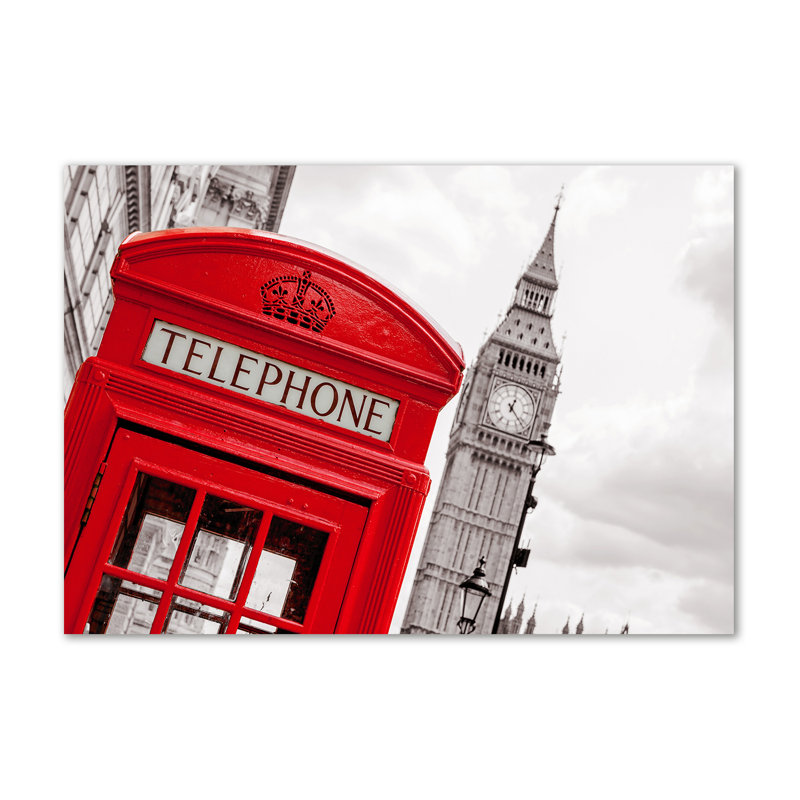Telephone Booth - Wrapped Canvas Print