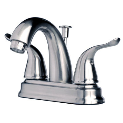 Two Handle Centerset Lavatory Faucet with Drain Assembly