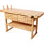 Établi 60 po en bois franc en caoutchouc avec 4 tiroirs, capacité de 330 lb, pour le garage, l'atelier et la maison