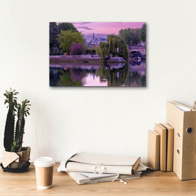 «Paris - Saule Pleureur De La Pointe» par Epic Portfolio, art mural sur toile, H 12 po x l 18 po x P 0,75 po