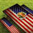 Picnic Table Cover With Bench Covers Elastic Edges, American Flag Fitted Table Cover, Outdoor Patio Camping Essentials, Waterproof Camping Fitted Tablecloth With Drawstring Bag
