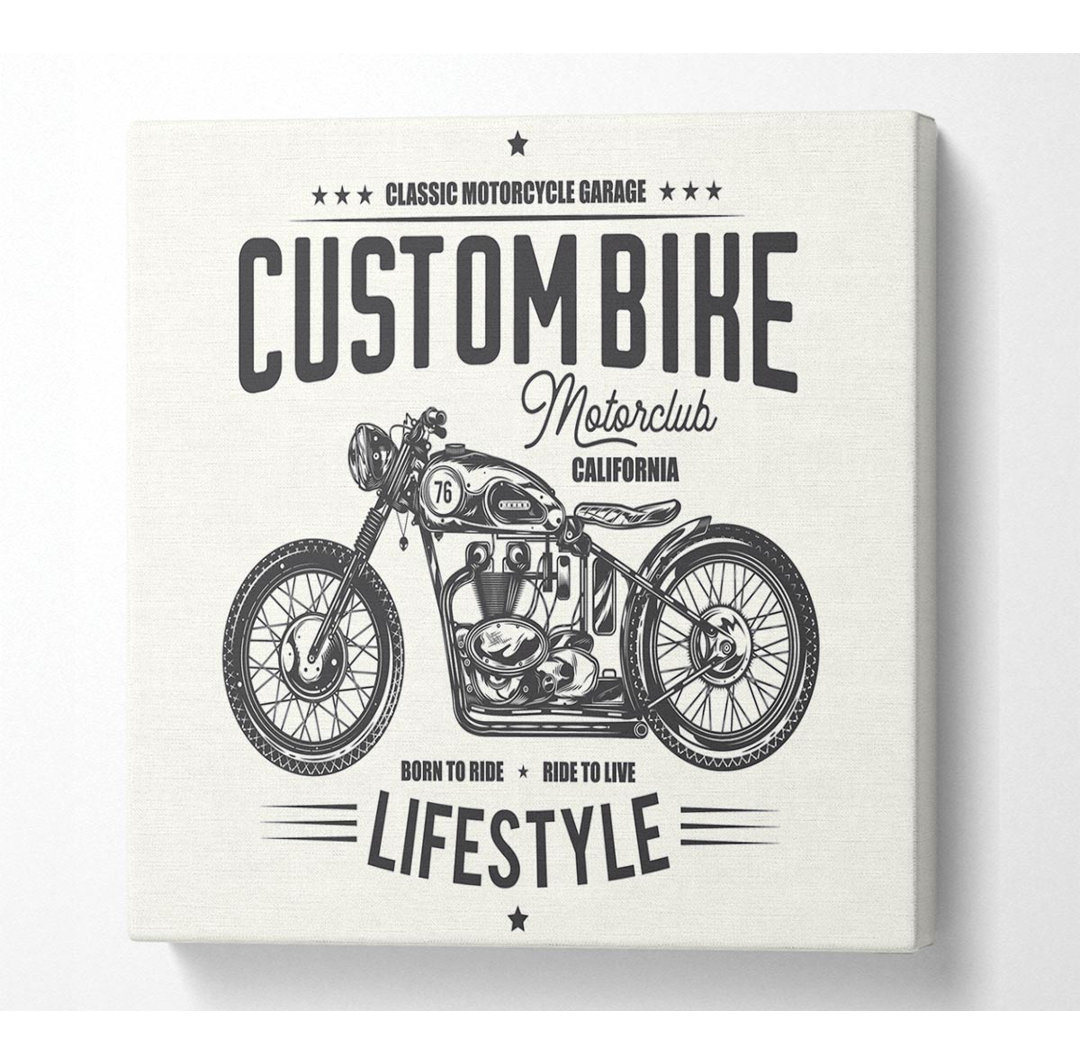 Custom Bike Motor Club - Kunstdrucke auf Leinwand - Wrapped Canvas