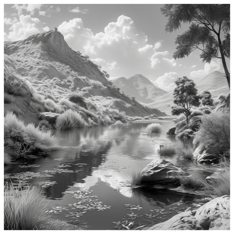 Monochrome Mountain Landscape Blankets, 60in W x 80in H