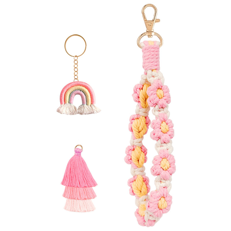 Porte-clés Boho Daisy Flower, 3 en 1
