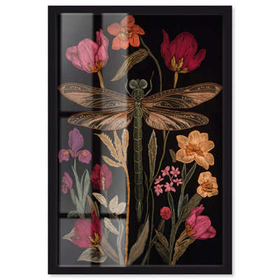 Décoration botanique Ruby Reed Rider II Shadowbox par Art Remedy