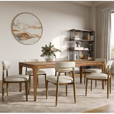 Gastelum KD 78" Acacia Wood Dining Table