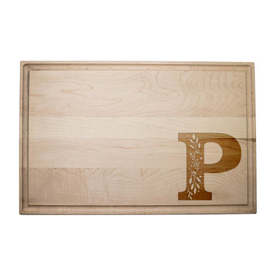 Floral Monogram - P Cutting Board