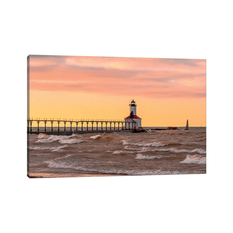 Phare de Michigan City V-NEJ218, H 18 po x l 26 po x P 1,5 po