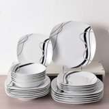 Deno 24-Piece Porcelain Dinnerware Set, Service For 6