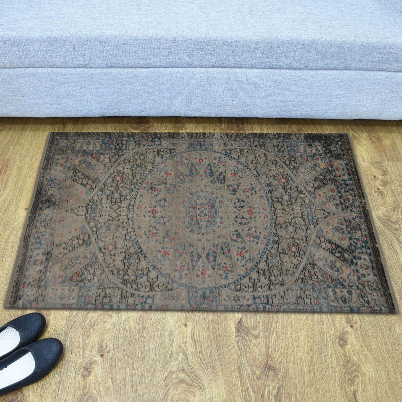 Tapis de fond rectangulaire lavable à la machine fabriqué à la machine intérieur et extérieur MFM096