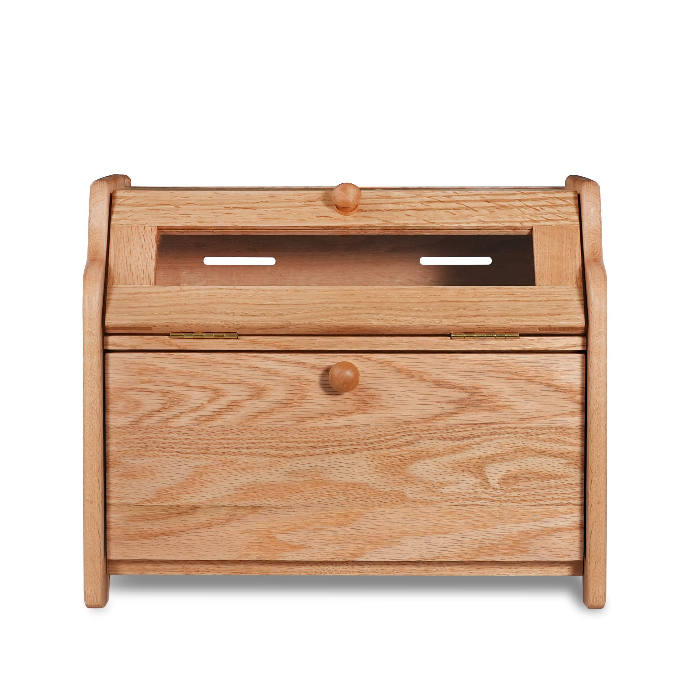 Acheter Boîte à Pain En Bambou Avec Plateau Roulant, Grande Boîte De Rangement Du Pain, Porte-pain Pour Comptoir De Cuisine, Récipient à Pain 1 Pièce