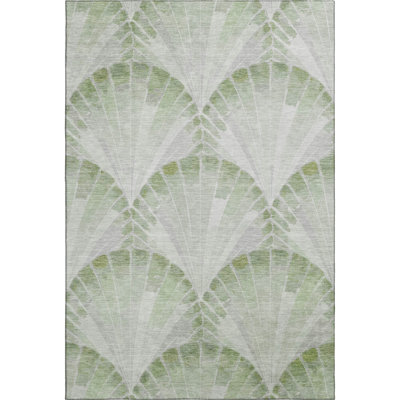 Premium Machine Washable Mayfield AMF2401 Seashell Print Rug